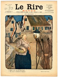 赤い笑い "の表紙、色で風刺する 作： Jules Abel Faivre