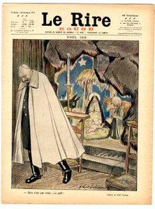 赤い笑い "の表紙、色で風刺する 作： Jules Abel Faivre