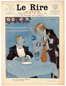 赤い笑い "の表紙、色で風刺する 作： Jules Abel Faivre