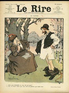 アベル・フェーヴル（1867-1945）による「Le Lire」誌表紙のイラスト（2008年5月30日） - The satyre - 自然 植物 愛情 ファッション 木 ガラス製品 作： Jules Abel Faivre