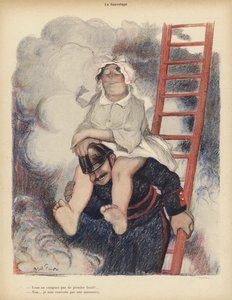 The Rescue（カラーリトグラフ 作： Jules Abel Faivre