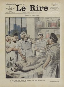 解剖学のレッスン。ル・リールのイラスト 作： Jules Abel Faivre