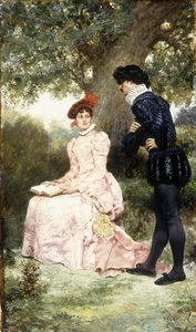 求愛カップル、1880 作： Jules Arsene Garnier