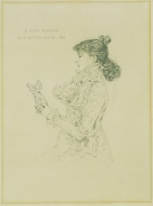 サラ・ベルナールの肖像、1879 作： Jules Bastien Lepage