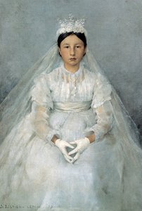 コミュニカント、1875。 作： Jules Bastien Lepage