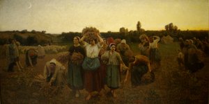 フランス語  Le Rappel de glaneuses 掃除夫を呼ぶ 作： ジュール・ブルトン