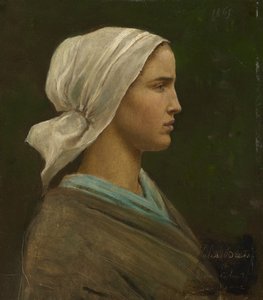 ジャンヌカルベット、1865年 作： Jules Breton