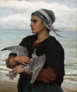 傷ついたカモメ 作： Jules Breton