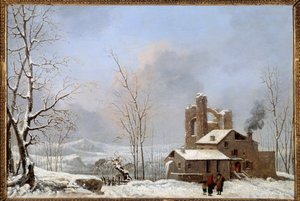 冬の風景画 セザール・ファン・ロー（1743-1821） 18世紀 カンペール美術館蔵 作： Jules Cesar Denis van Loo