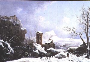 冬の風景 作： Jules Cesar Denis van Loo