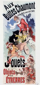 Les Buttes Chaumont "のおもちゃの広告 - ジュール・シェレ作、1890年頃