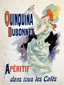 ジュール・シェレによる「キンキーナ・デュボネ」の広告ポスター 作： Jules Cheret