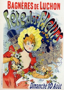 アートエンターテイメント。バニュレス・ド・リュションの花祭り。ジュール・シェレによるポスター、フランス、1895年頃（ポスター 作： Jules Cheret