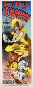 アートエンターテイメント。博覧会の大劇場（パリ万国博覧会 作： Jules Cheret