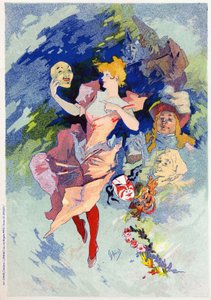 アート娯楽。喜劇。ジュール・シェレ作「アレゴリー」、フランス、1890年頃（ポスター 作： Jules Cheret