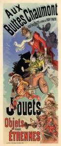 オービュットショーモン。おもちゃ屋の宣伝ポスター。 1900年頃