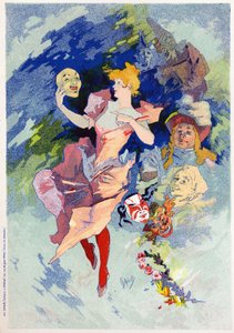 喜劇の寓話、19 世紀後半 (イラスト) 作： Jules Cheret