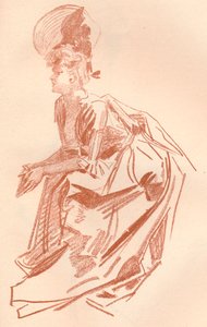 サンギネの絵、c1900 1903-1904 作： Jules Cheret