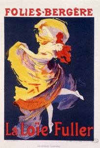 フォリー・ベルジェールのロワ・フラー - ジュール・シェレ作、1890年頃 作： Jules Cheret