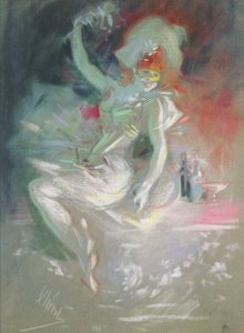 マスカレード、1890年代（紙にパステル） 作： Jules Cheret
