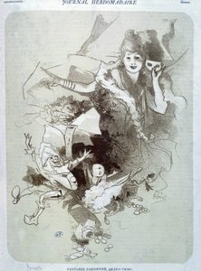 パリジャン・ファンタジー：人形劇 - シェレのポスター 作： Jules Cheret