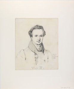 ヴィクトル ユーゴーの肖像 1802 ～ 1885 年、1830 年。 作： Jules Claude Ziegler