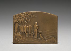 メダリオン表側。 作： Jules Dupré