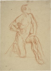 ひざまずく男性像 作： Jules Elie Delaunay