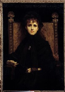 ジョルジュ・ビゼー夫人（1849-1926）の肖像。ジュール・エリー・ドローネー（1828〜1891）の絵画 作： Jules Elie Delaunay