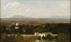 ローマ近郊の眺め、1864 作： Jules Emile Saintin