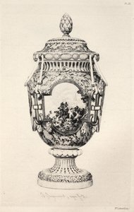 陶芸の歴史：陶器の記述的および哲学的研究...プレートXI、1877。 作： Jules Ferdinand Jacquemart