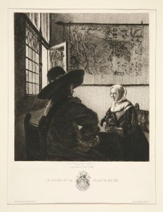 兵士と笑う少女 作： Jules Ferdinand Jacquemart