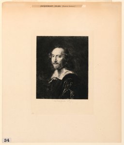 「ニューヨークのメトロポリタン美術館の絵のエッチング」より男性の肖像 作： Jules Ferdinand Jacquemart