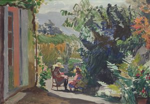 太陽に照らされた庭 作： Jules Flandrin