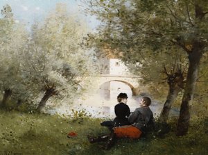 川沿いに;川沿いに、 作： Jules Frederic Ballavoine