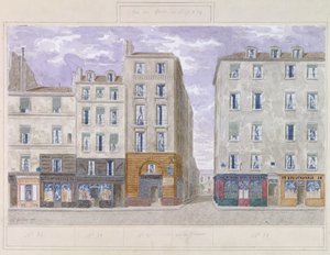 No.28 to No.34 Rue du Four、Paris、France、1893（紙にトイレ） 作： Jules Gaildrau