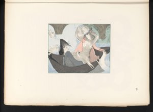鳥と犬を連れた 2 人の女性像 作： Jules Germain