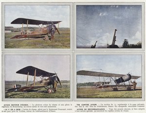 エッセンからの飛行機帰還、射撃カウンター飛行機、良い偵察飛行機があります 作： Jules Gervais Courtellemont