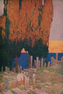 エユブの墓地、ゴールデンホーンにある、1913年 作： Jules Guerin