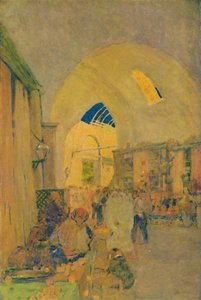 コンスタンティノープルのグランドバザール、1913年 作： Jules Guerin