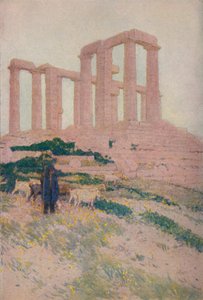ポセイドンとアテネの神殿、スニウム1919 作： Jules Guerin