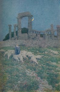 ポセイドン神殿とアテネまたはアイギナ、1913 作： Jules Guerin