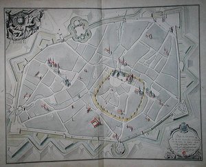 ディジョンの新旧の城壁の平面図 作： Jules Hardouin Mansart