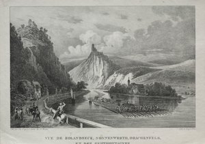 Rolandseck、Nonnenwerth、Drachenfels、Siebenbirge のビュー。 作： Jules Jean Baptiste de Joly