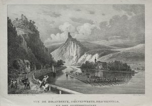 Rolandseck、Nonnenwerth、Drachenfels、Siebenbirge の眺め 作： Jules Jean Baptiste de Joly