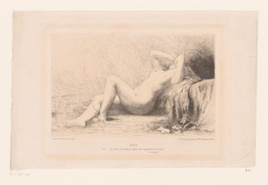 リクライニング裸の女性 Rêve (オブジェクトのタイトル) 作： Jules Joseph Lefebvre