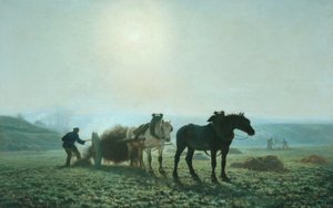 フィールドの馬、1873 作： Jules Leon Montigny