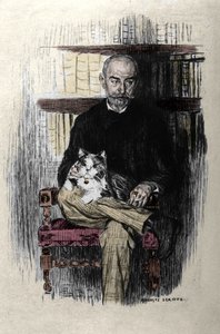 作家、文芸批評家ジョリス・カール・ユイスマンス（1848-1907）の肖像。オーギュスト・ルルー（1871-1954）によるデッサン。 作： ジュール・マリー・オーギュスト・ルルー