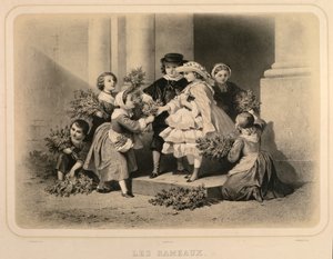パームサンデー、J。シャンパーニュ彫刻 作： Jules Marie Desandre