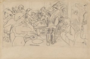 カフェ？ シーン 作： Jules Pascin